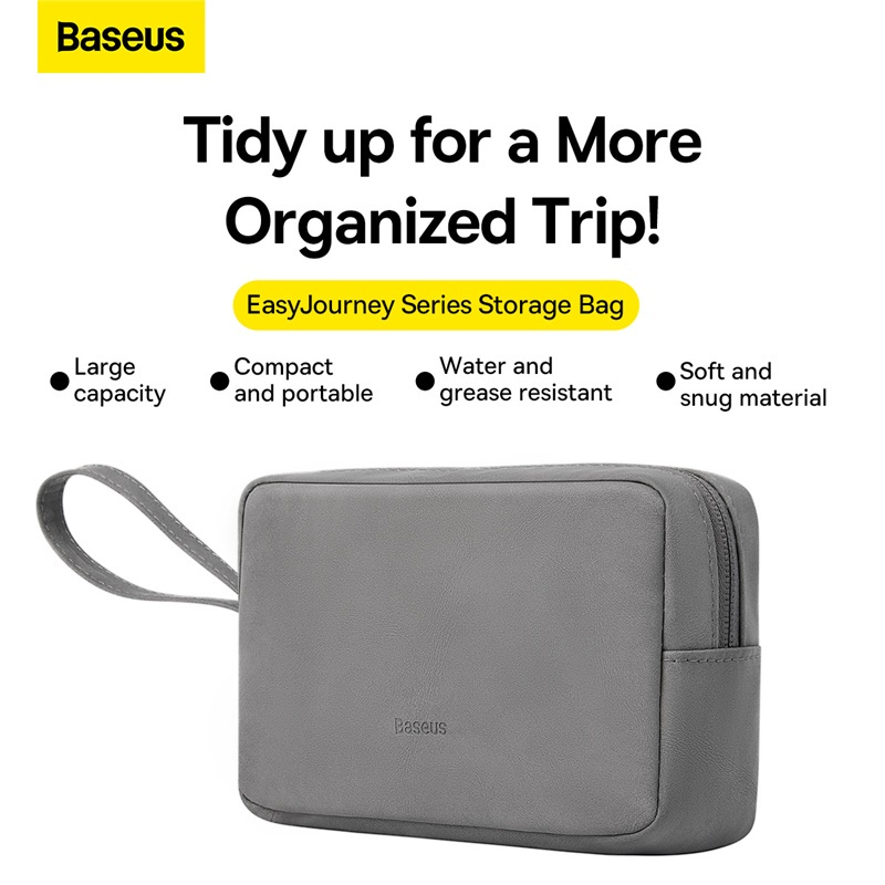 Baseus Tas Large capacity Gadget Organizer Travel Pouch Dompet Serbaguna Storage Bag Aksesoris Large capacity