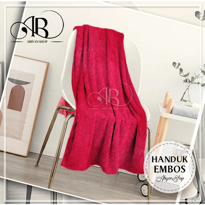 Handuk Embos Polos (COD)- Handuk Besar - Handuk Mandi Murah - Handuk Dewasa - Handuk Microfaiber