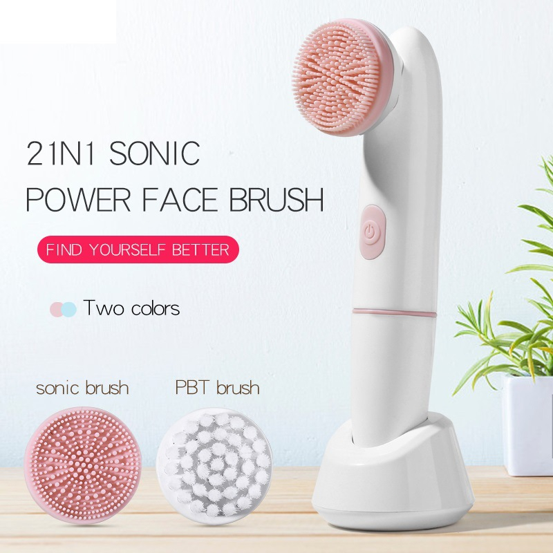 Hadiah Perawatan Kulit Bertenaga Baterai Pijat Electric Portable Exfoliating Pore Facial Cleansing Brush