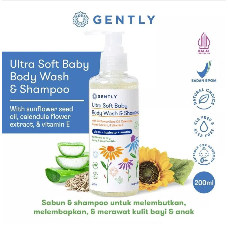 Gently ultra soft baby Body wash &amp; shampoo