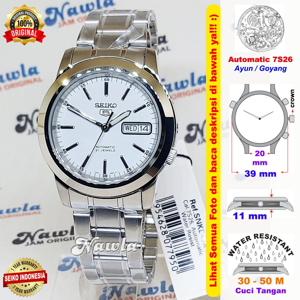 Seiko 5 SNKE49K1 Automatic White Dial - Jam Tangan Pria SNKE49