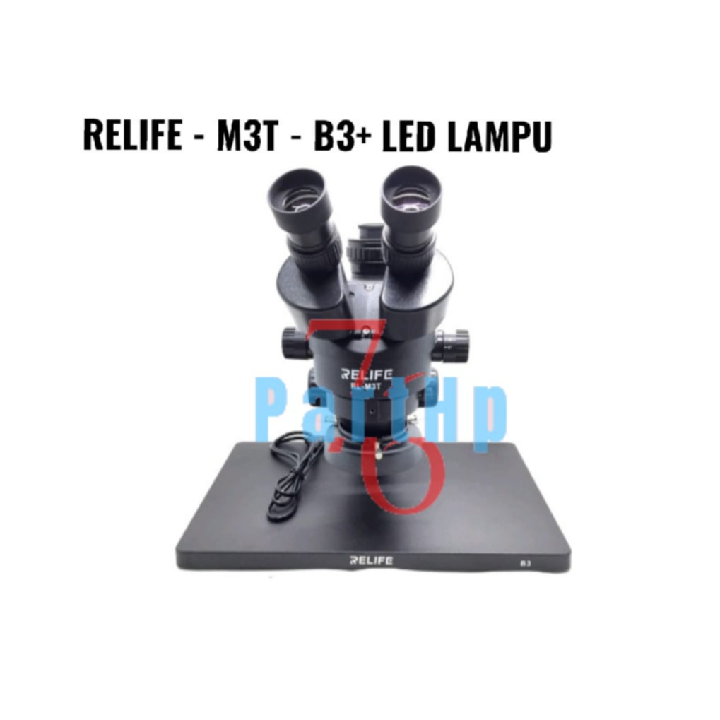 Teropong Mikroskop Ori Relife RL M3T B3 dgn Lampu LED - Binocular Ster