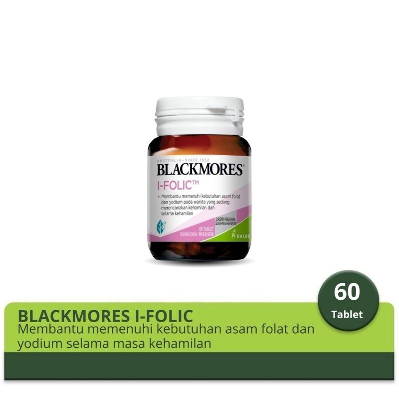 Blackmores i-folic isi 60 kapsul - nutrisi persiapan kehamilan