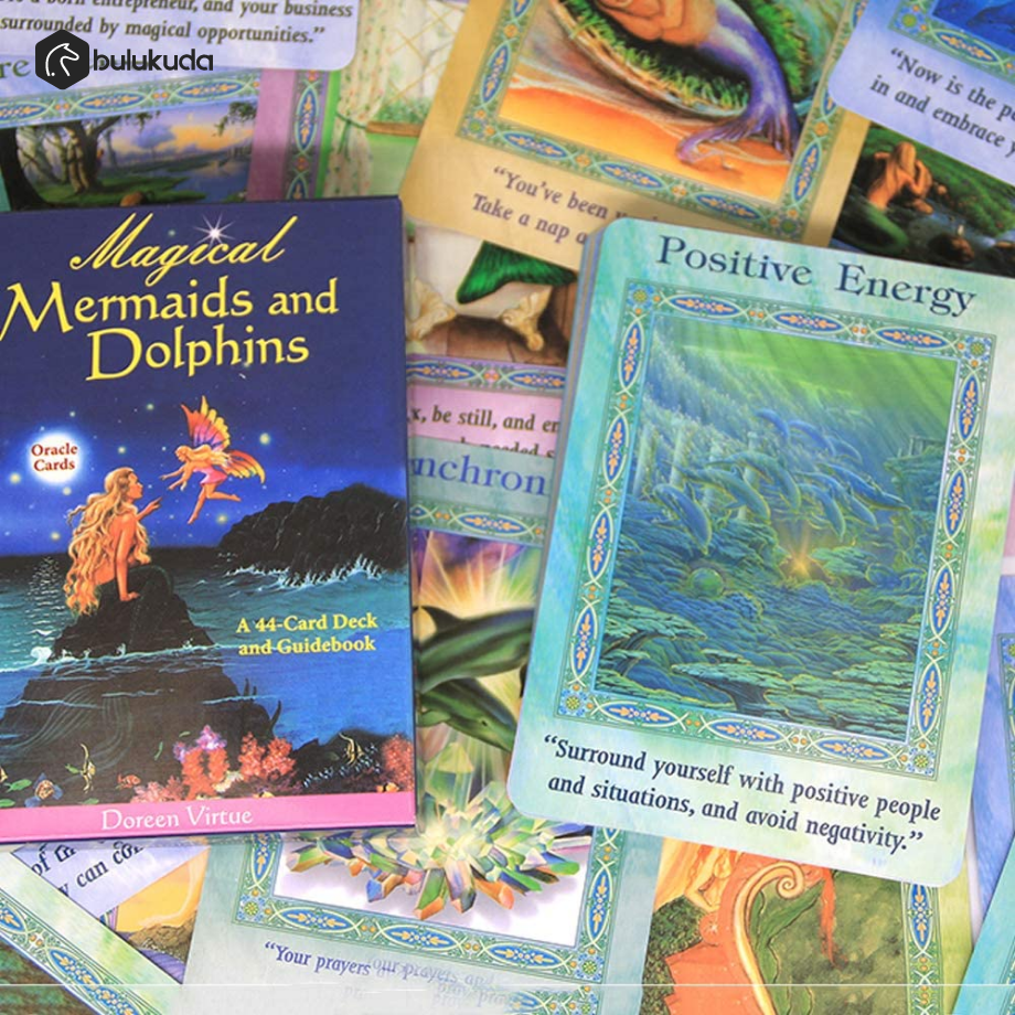 44 PCS The Magical Mermaids and Dolphin Oracle Cards for Beginners with PDF Instructions