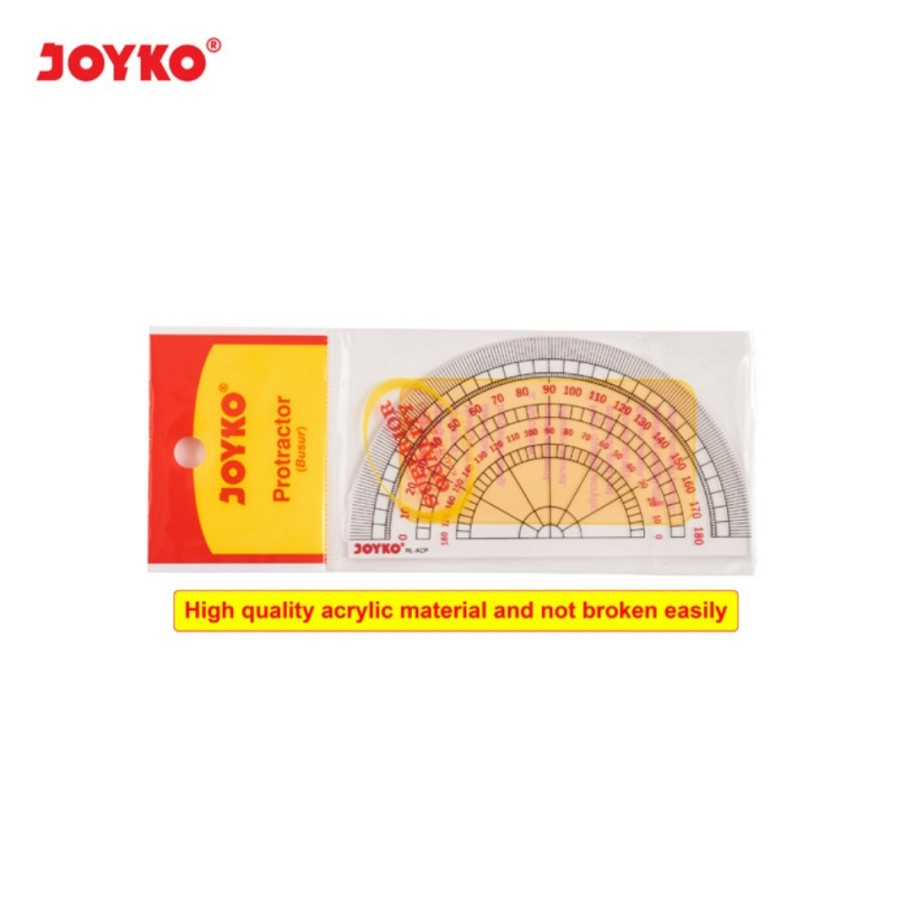 

Busur Derajat Joyko 180/10 CM / Joyko Protractor 180° 10cm / Busur Derajat