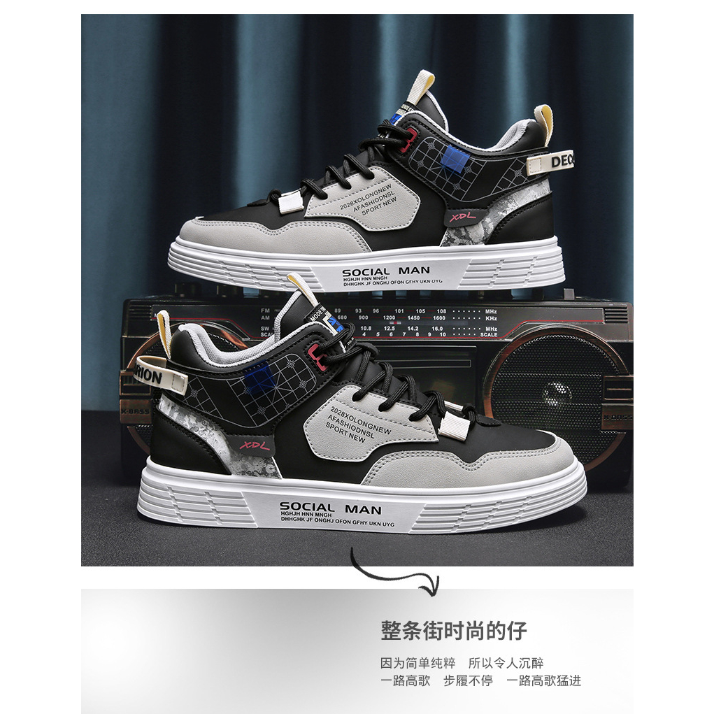 Sepatu Sneaker Pria Import - AIR SOCIA-XDL Sneakers Cassual Shoes - Sepatu Kasual Santai