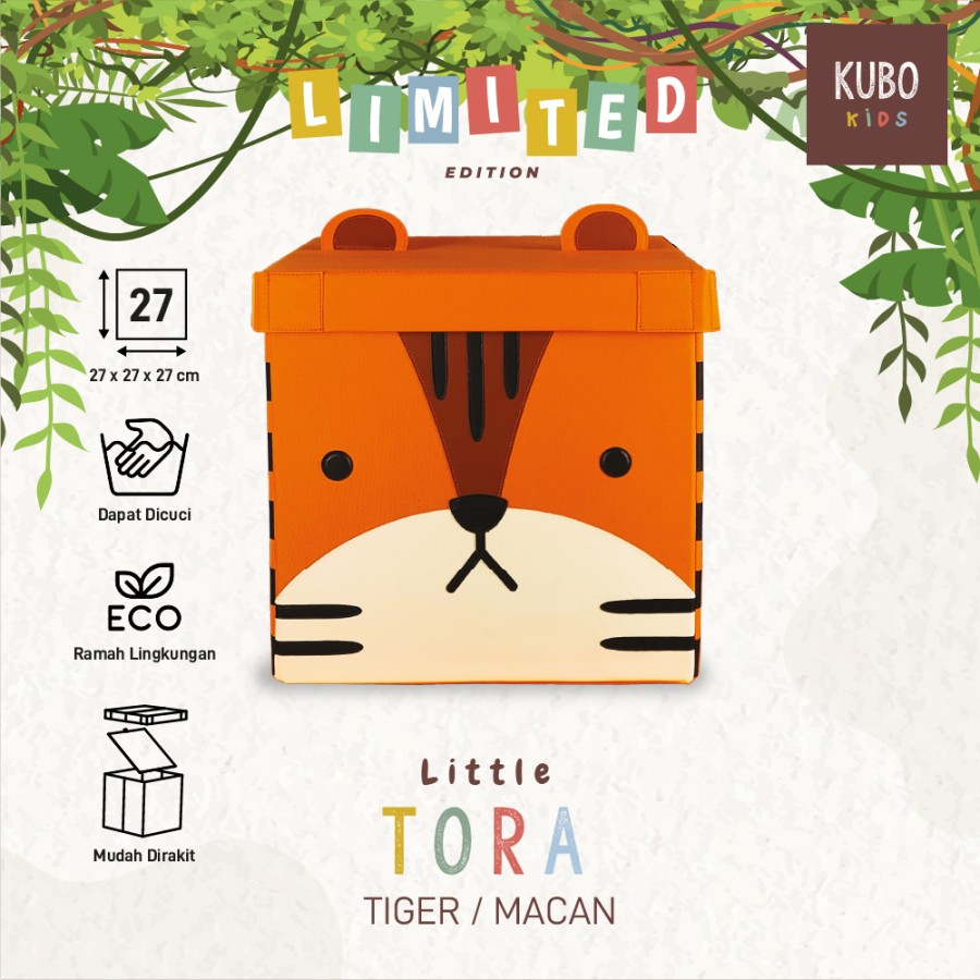 KUBO LITTLE LIMITED 27 X 27 X 27 CM Kotak Penyimpanan Karakter Hewan