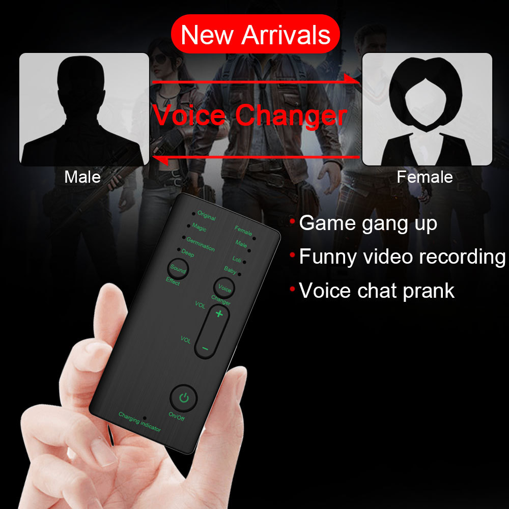 Alat Pengubah Suara Voice Changer Mini Portable - AE19 - Black