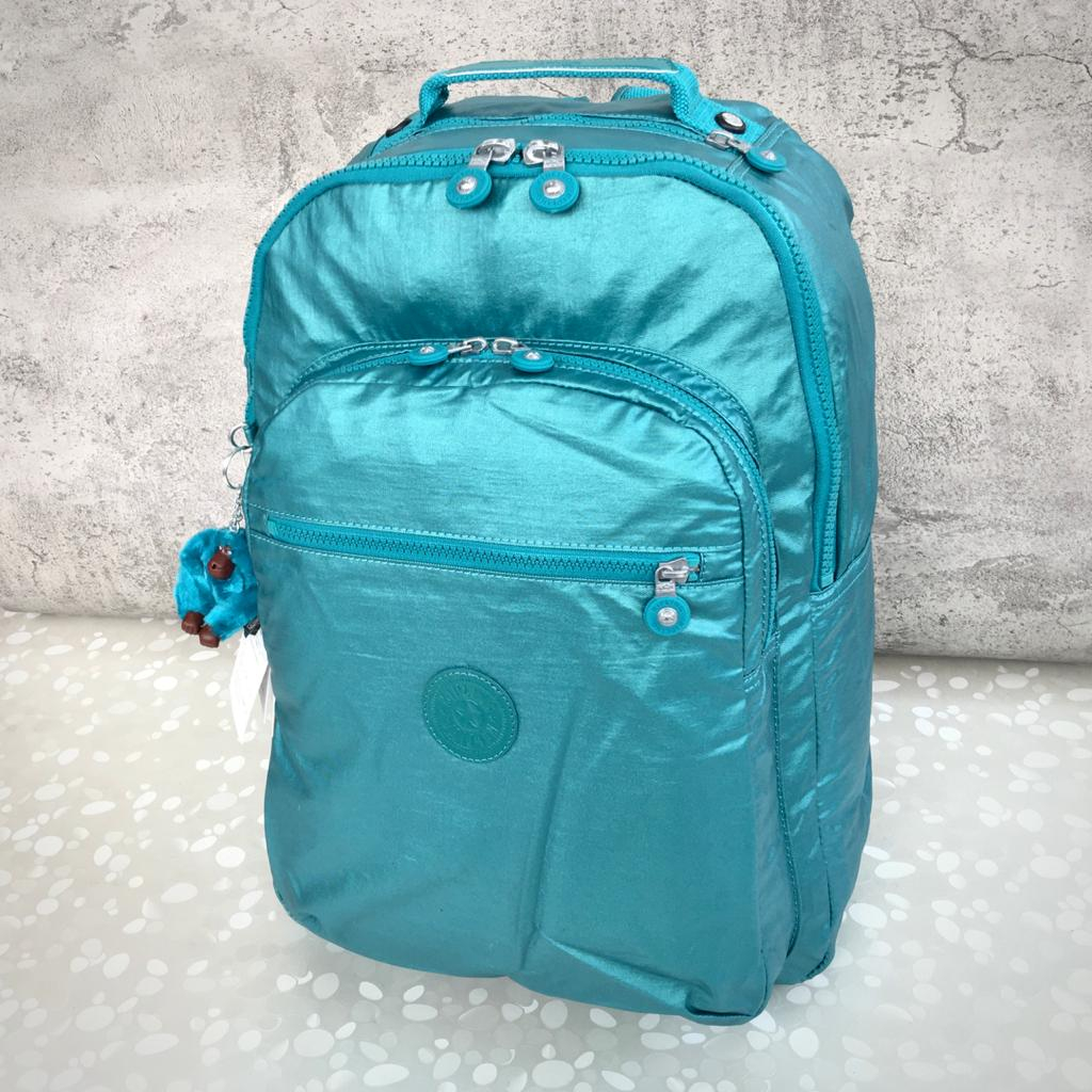 Tas Ransel Kipling Class Seoul Medium Besar Metalik Hijau Ori 14 laptop 15 ORIGINAL Anak Sekolah Kul