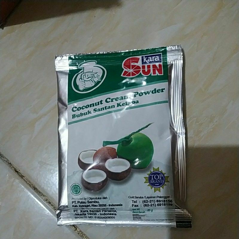 

Sun kara bubuk 20g, santan kelapa isi1