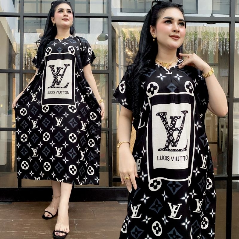 DASTER LOWO JUMBO CABUTAN /DASTER KALONG BUSUI / DASTER  LOWO PUSAKA  BAJU TIDUR-LWO LV HITAM GENDIS