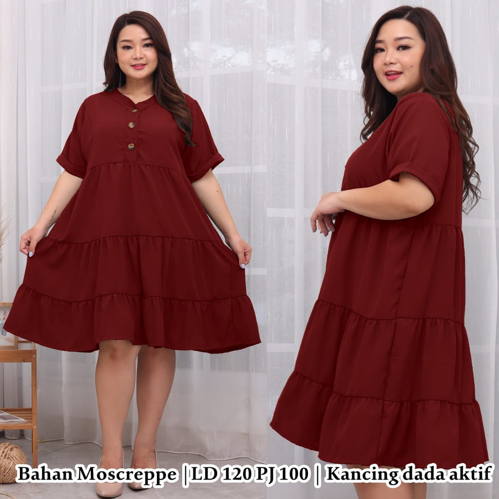 JUNE DRESS MAXI JUMBO REMPEL SUSUN BUMIL BUSUI//DASTER REMPEL POLOS BUSUI//DASTER JUMBO REMPEL
