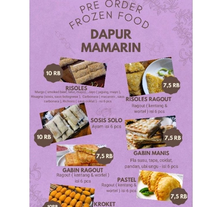 

frozen food dapur mamarin