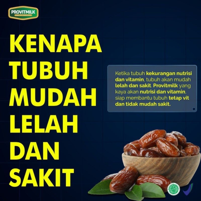 

PROVITMILK Susu Kambing Etawa rasa kurma + madu dan herbal