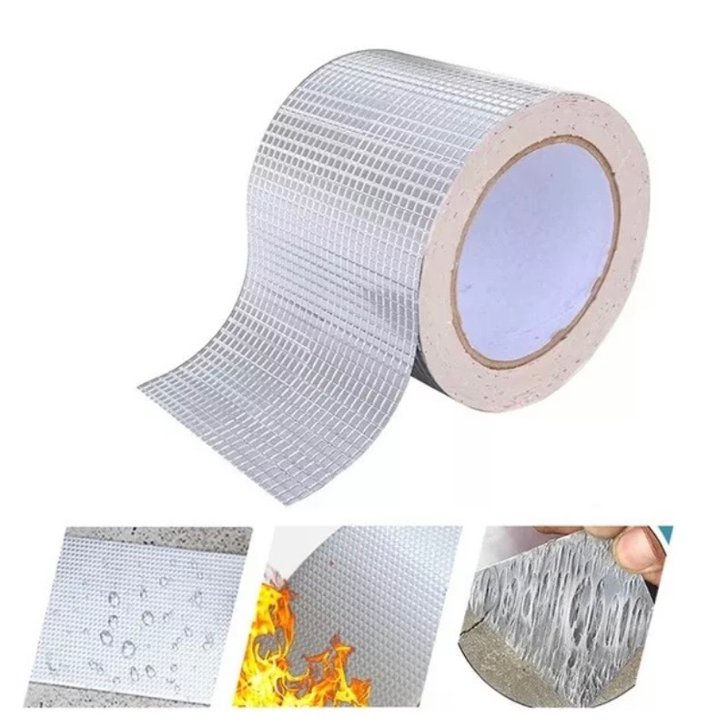 LAKBAN MAGIC ANTI BOCOR Tape Anti Bocor Aluminium Foil Butyl Rubber Waterproof Tape Lakban Aluminium Anti Bocor Import Murah