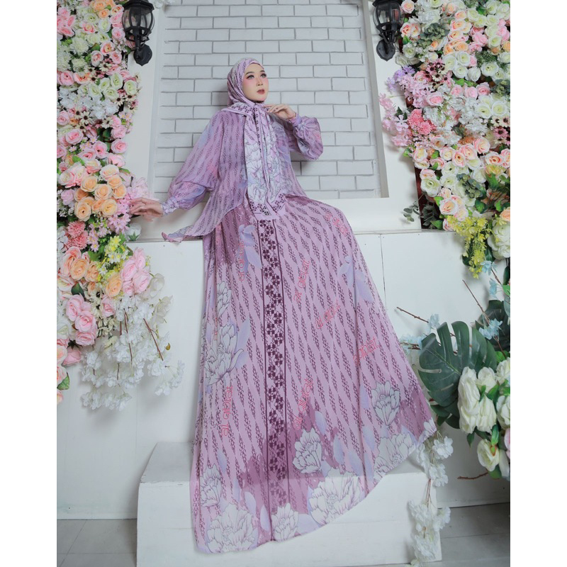 SALE set syari Alqiblat terbaru tanpa auter