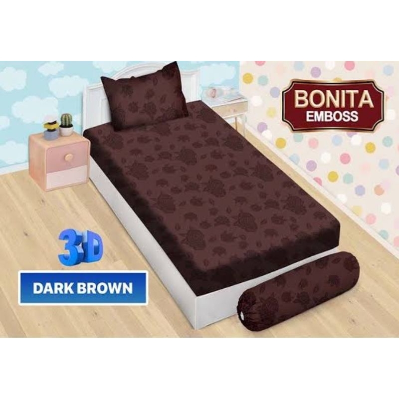 Sprei bonita embos elegant polos no 3 uk 120x200 dark brown