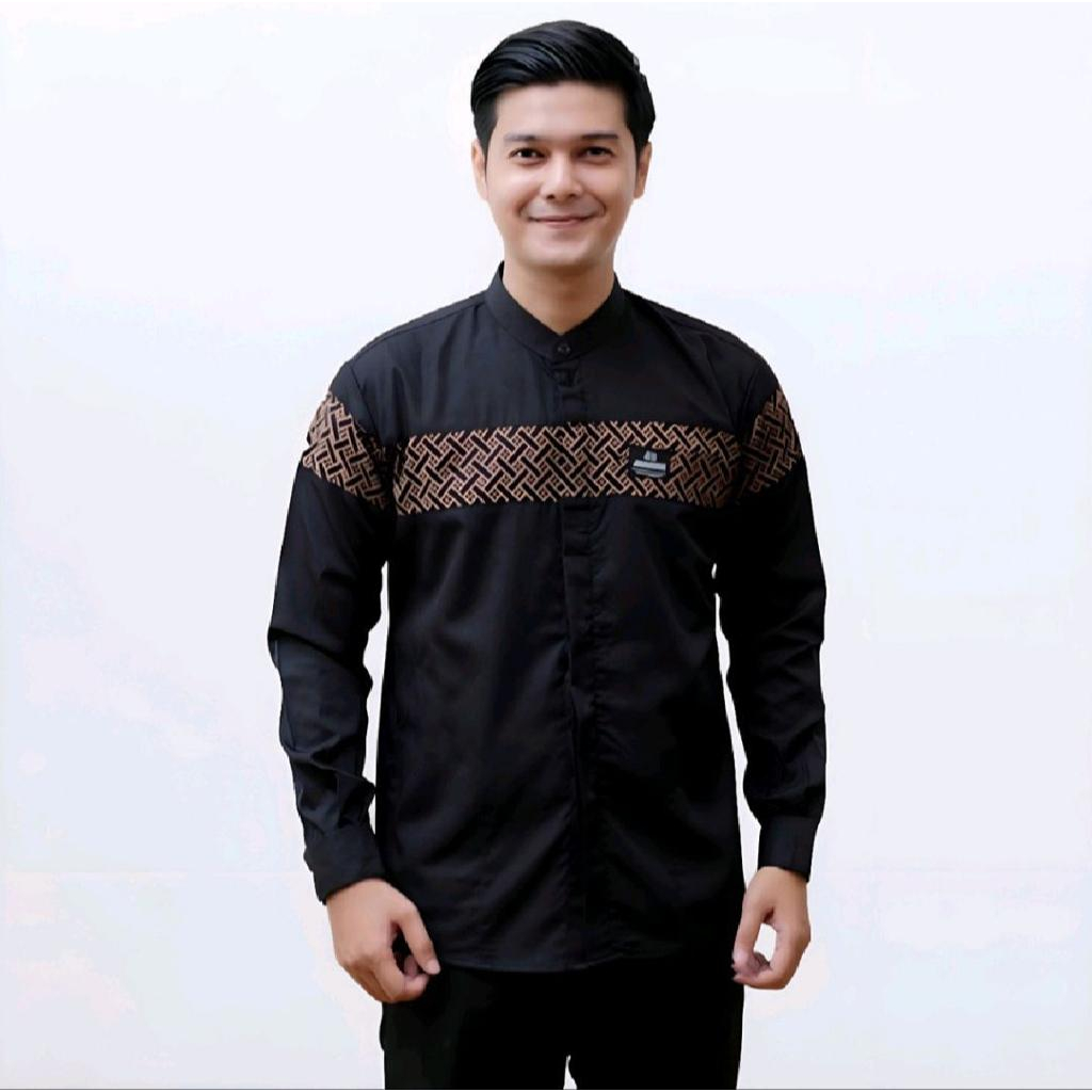 KEMEJA LENGAN PANJANG Baju Koko Pria Terbaru Kombinasi Batik