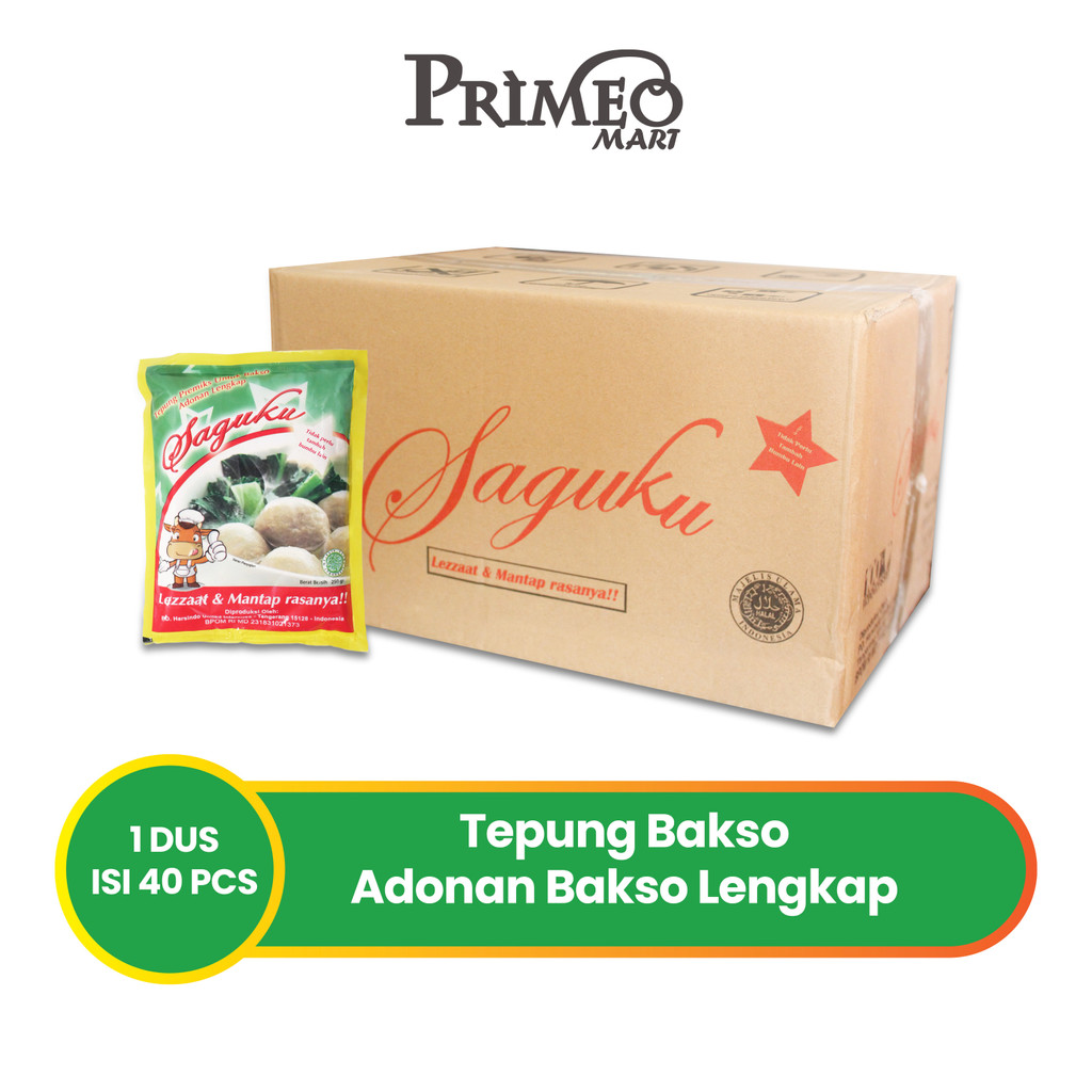 

Tepung Bakso Adonan Lengkap SAGUKU 250 gr Isi 40 Pcs