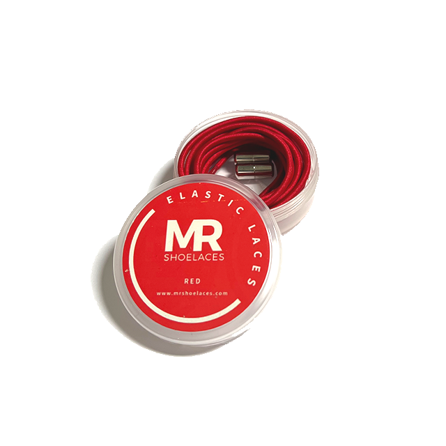 Original MR Shoelaces ER05 Elastic Red (Merah) Tali Sepatu Bulat Round Elastis 80cm 100cm 120cm 150cm