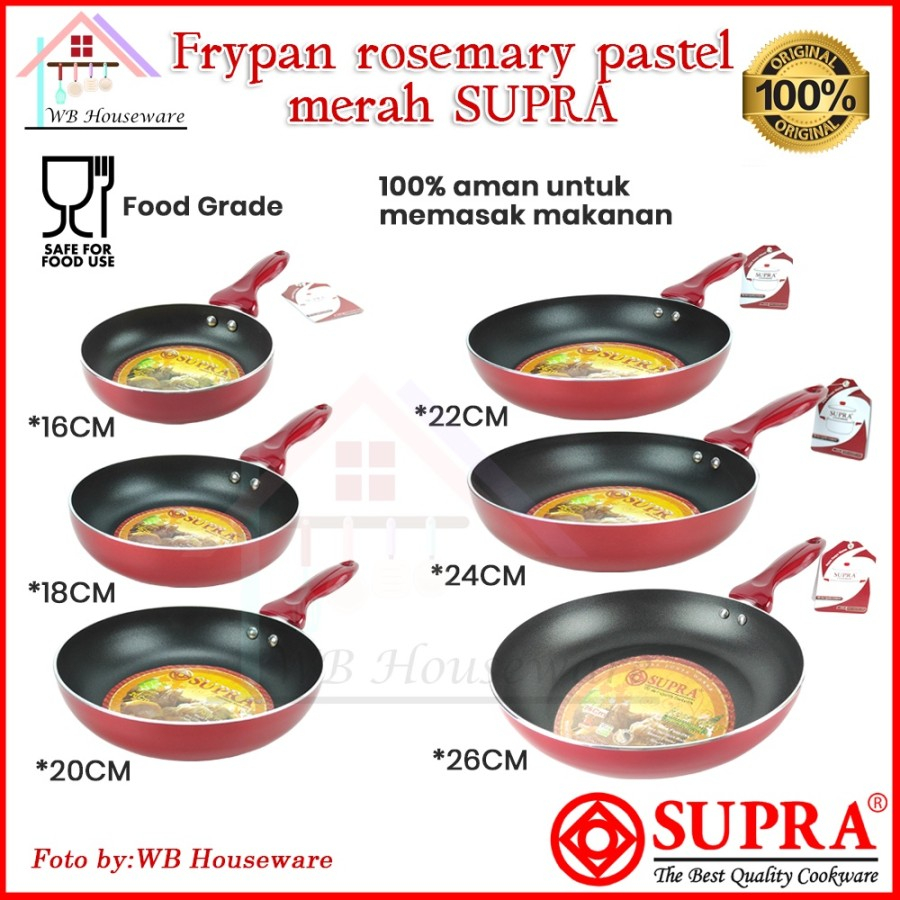 Wajan Teflon / Penggorengan / Wajan Gagang / SUPRA FRY PAN