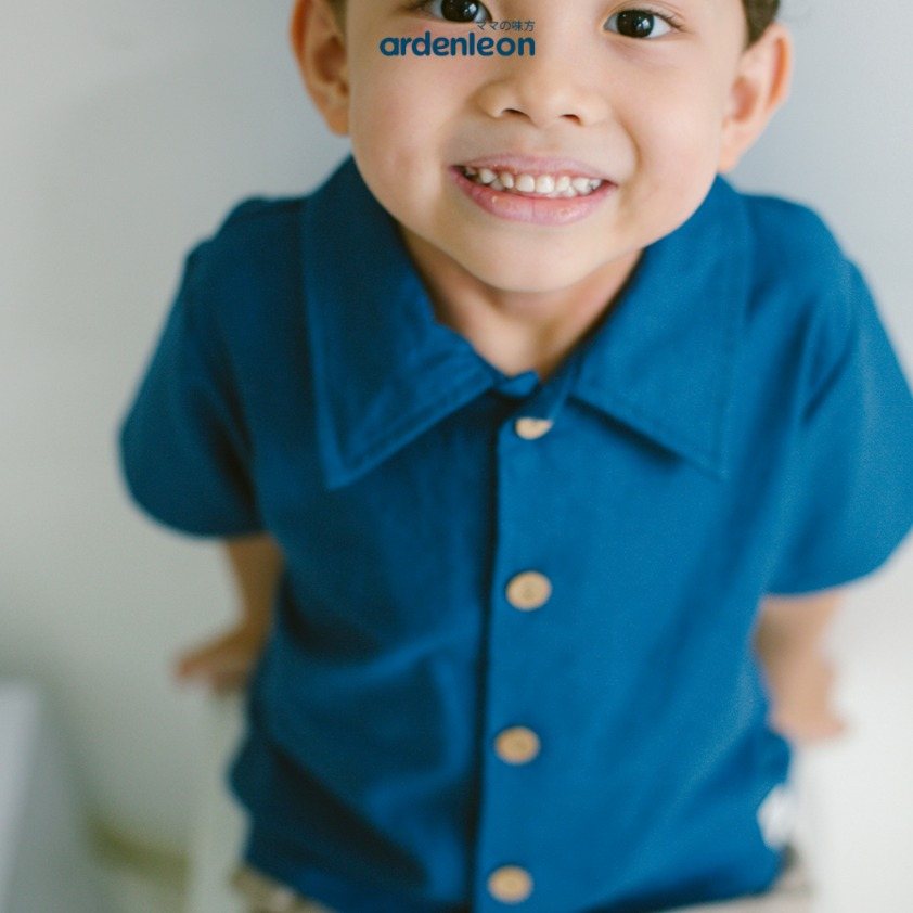 Ardenleon Kai Collar Shirt 1-7 Tahun Kemeja Fashion Anak Unisex Chic Series CBKS