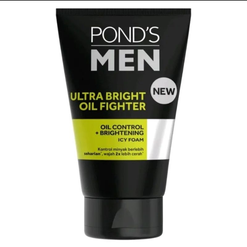 Ponds Men Ultra Bright Oil Fighter Facial Foam 100 ML Dan 50 ML