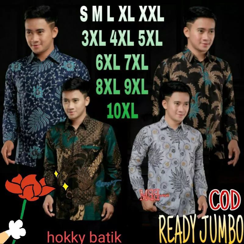 BAJU KEMEJA BATIK JUMBO BAJU KONDANGAN ADEM BIG SIZE