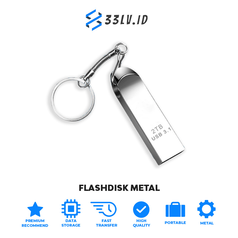 【33LV.ID】Flashdisk HP 2TB USB 3.1 Style Large Storage USB Pen Drive Metal Waterproof High Speed