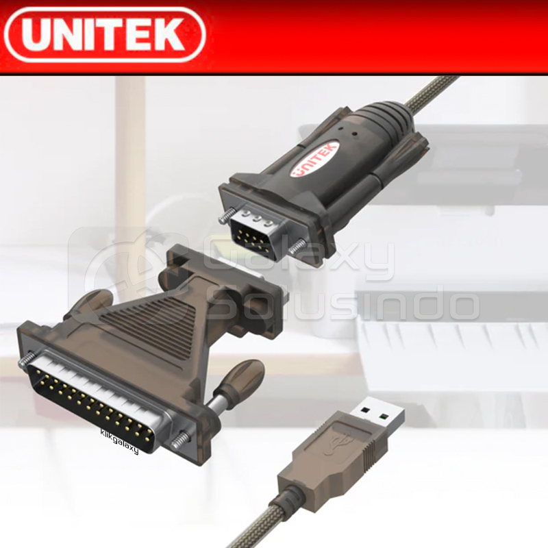 UNITEK Y-105A USB to Serial RS232 Cable with DB9F to DB25M Adapter