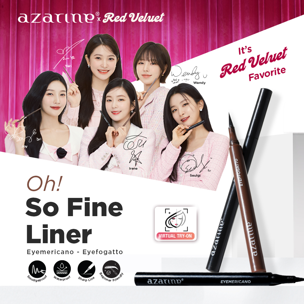 Azarine x Red Velvet Oh! SO FINE LINER 1.5ml // EYEMERICANO - EYEFFOGATTO // EYELINER