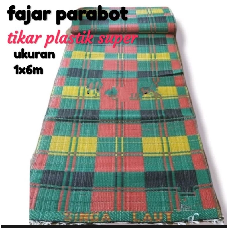 TIKAR PLASTIK SAMAK ROLL GULUNG LIPAT UKURAN  1x6 M MERK SINGA LAUT SUPER