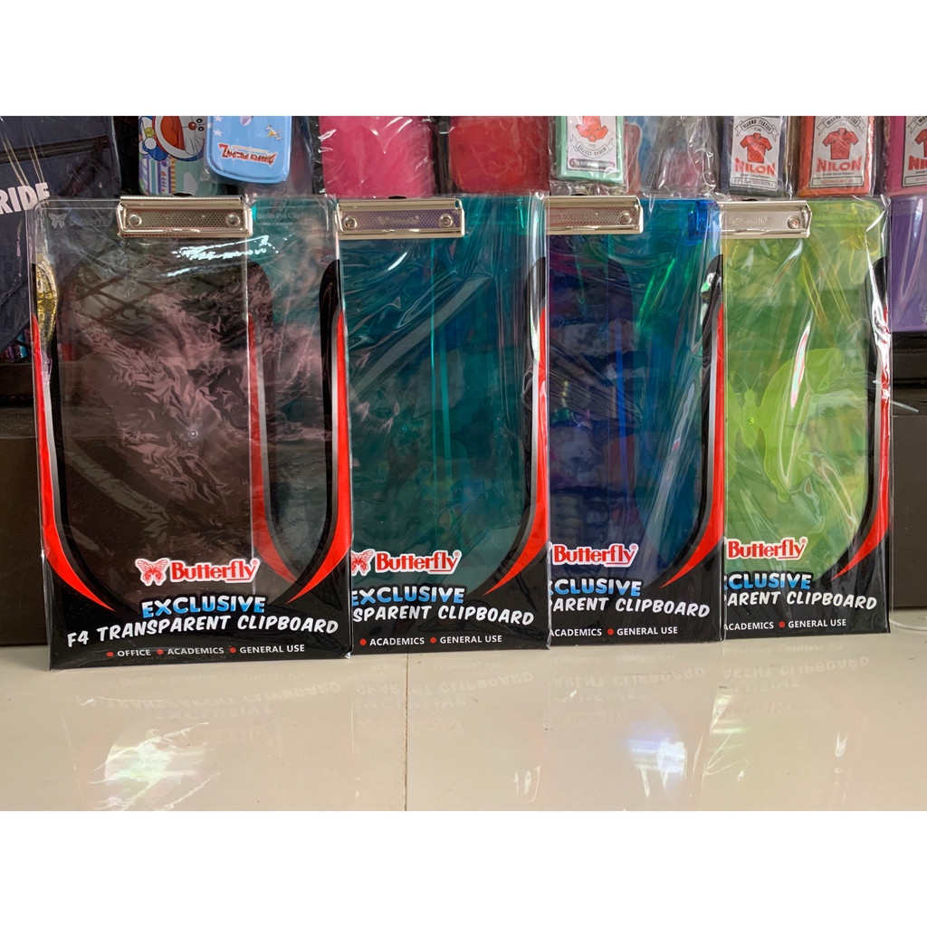

papan jalan dada acrilic folio butterfly / merek murah transparan satuan