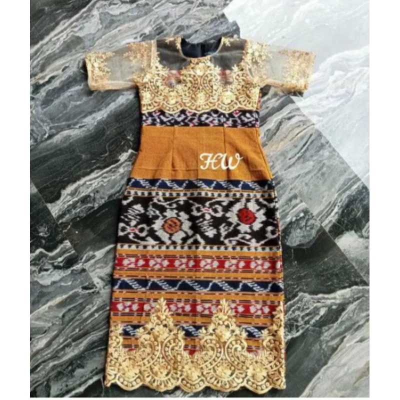 DRES BRUKAT DRES TENUN PAKAIAN WANITA