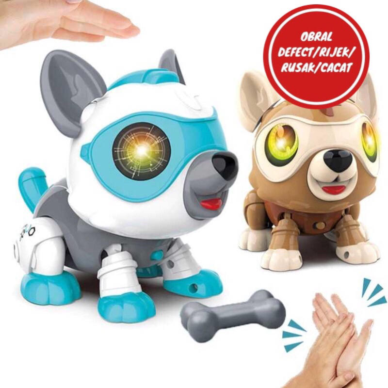 [OBRAL RIJEK] Mainan Robot Dog Kontrol Perintah Suara Anak Voice Control - ZXKM9