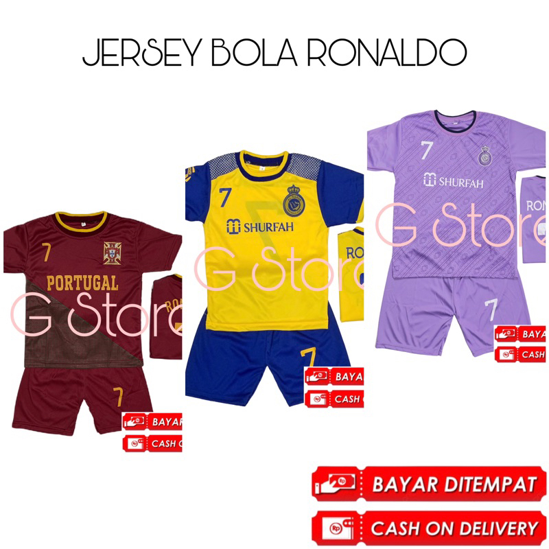 BISA COD / SETELAN BAJU BOLA RONALDO TERBARU / JERSEY PORTUGAL AL NASSR TERMURAH / KAOS FUTSAL BEST SELLER / KAOS BOLA UNISEKS BAJU CELANA SET