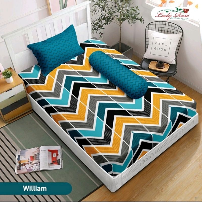 Sprei lady rose single rumbai uk 120x200 motif william