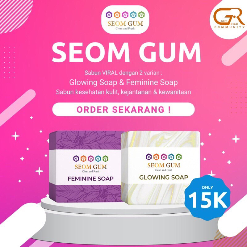 SABUN SEOM GUM ORIGINAL 100% / SEOM GUM GLOWING SOAP / SEOM GUM FEMININE SOAP / SEOMGUM SOAP