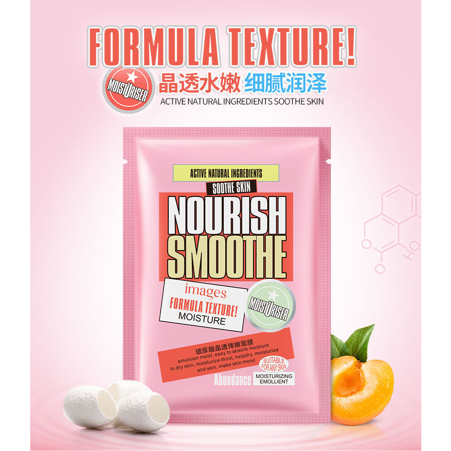 1pc Images Nourish Smoothe Formula Texture Moisture Tender Skin Facial Mask Muka