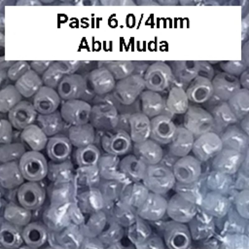 Mote Manik Payet Pasir Abu Muda Ukuran 6.0/4mm - 10gram