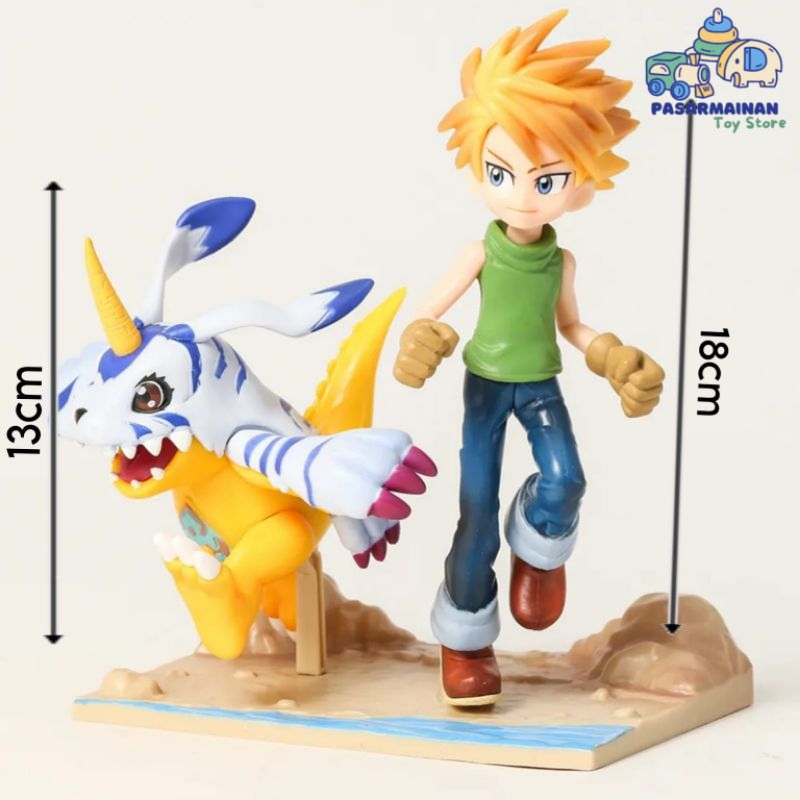 Action Figure Digimon Adventure Dxf Archives Taichi Agumon miniatur pajangan