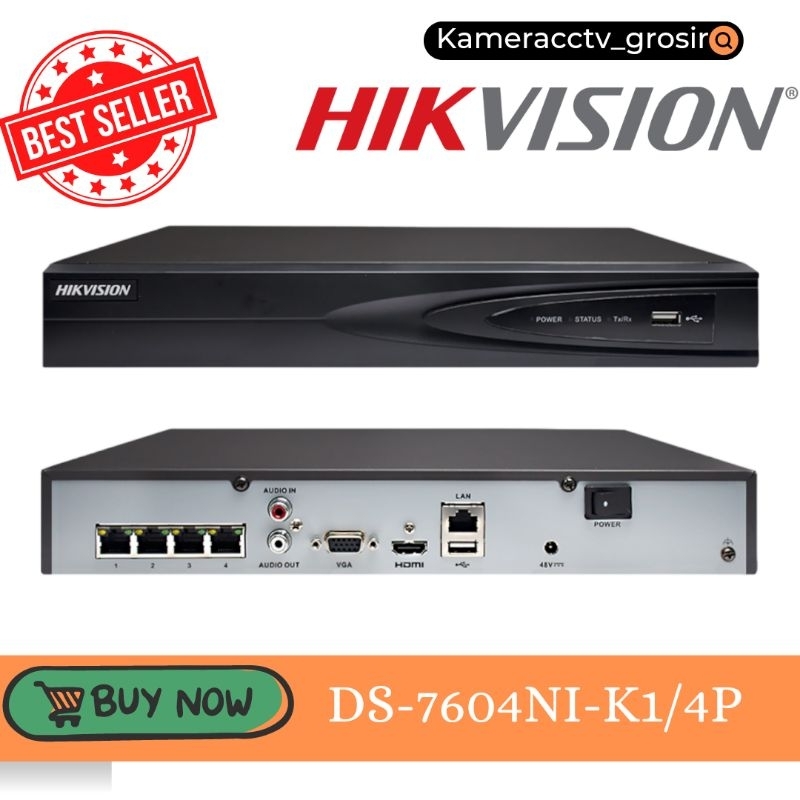 NVR HIKVISION 4CH DS-7604NI-K1/4P