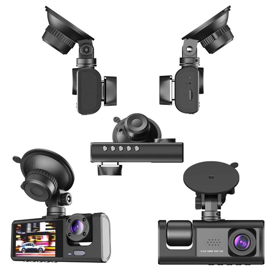 NA-KAMERA MOBIL 3 KAMERA FULL HD LAYAR 2IN DVR MOBIL DASHCAM S11