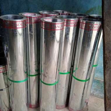 Sengroll Seng Plat Galvalum 90CM / Anti Karat / Tebal 0.25mm / Merk Cap Gajah / Seng Atap Talang