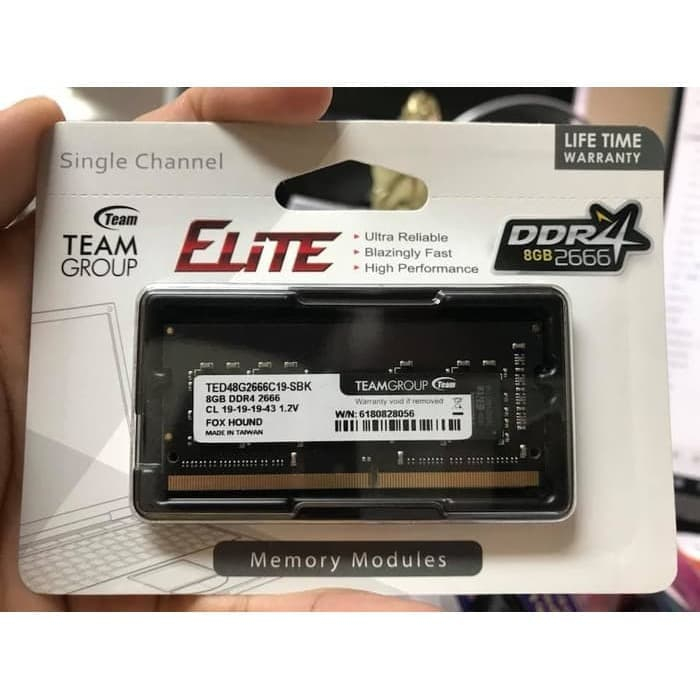 Team Elite SODIMM DDR4 8gb 2666mhz PC21300 Ram Laptop NEW