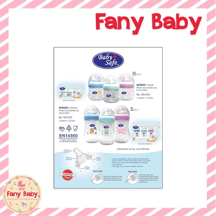 BABY SAFE BOTTLE SET 125ML / WNS01