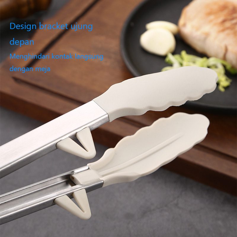 Mi.more Clip Food Clamp Silicone 9inch / 12inch With Small Holder / Jepitan Makanan Silikon Tahan Panas Puith