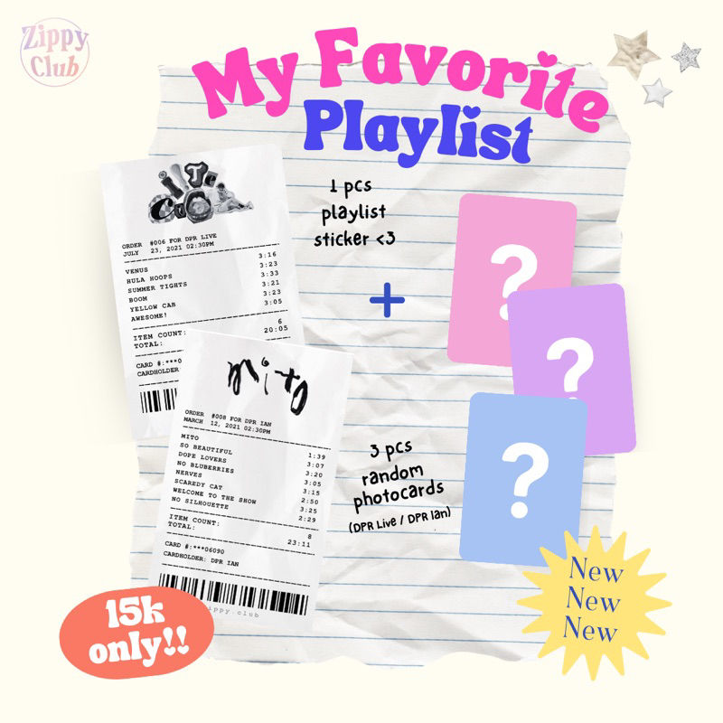 My Favorite Playlist / sticker playlist DPR IAN & DPR LIVE / unofficial photocard DPR IAN & DPR LIVE