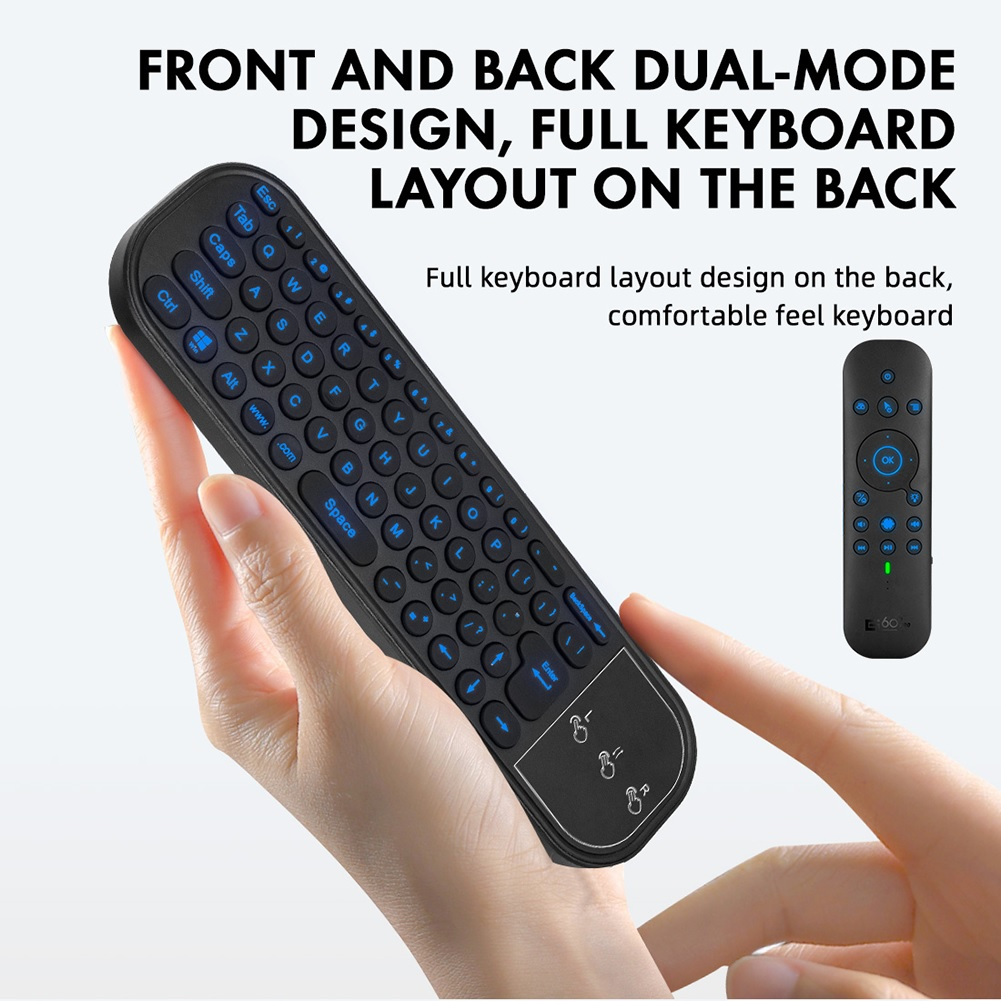 AKN88 - G60S PRO - 2.4G BT 5.0 Dual Design - Air Mouse Remote Voice Backlight