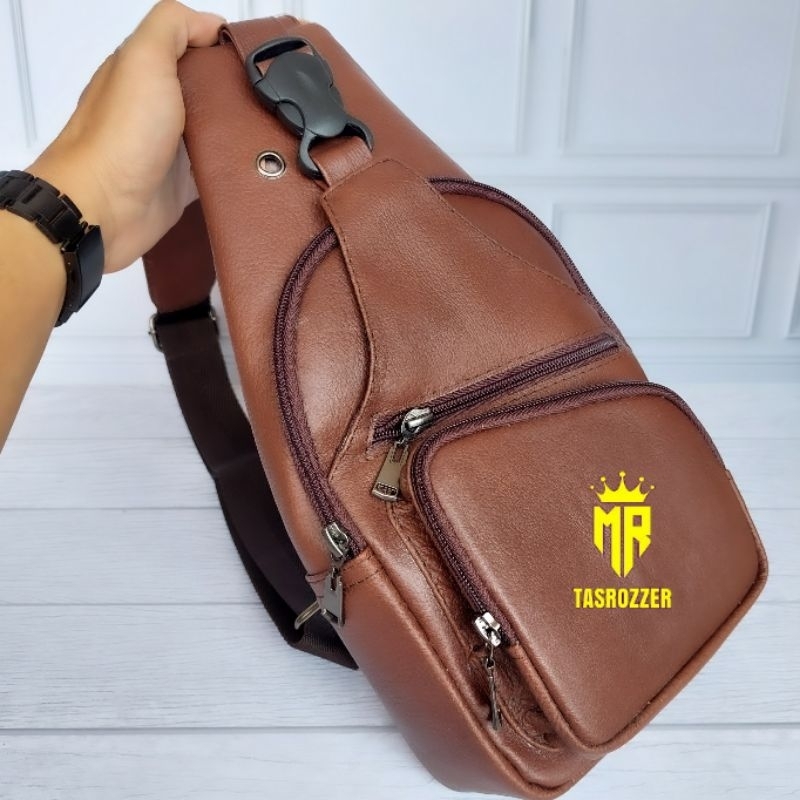 Waistbag kulit tebal asli garut keren | Tas kulit tebal